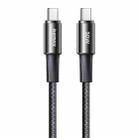 REMAX RC-C100 1.2m 30W Type-C to Type-C Fast Charging Braided Data Cable(Black) - 1