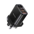 Yesido YC86 17W USB-C / Type-C + Dual USB Digital Display Charger, Specification:UK Plug(Black) - 1