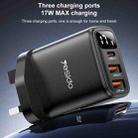 Yesido YC86 17W USB-C / Type-C + Dual USB Digital Display Charger, Specification:UK Plug(Black) - 2