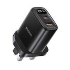 Yesido YC87 PD 20W USB-C / Type-C + USB Digital Display Charger, Specification:UK Plug(Black) - 1