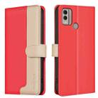 For Nokia C22 Color Matching RFID Anti-theft Leather Phone Case(Red) - 1