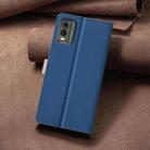 For Nokia C32 Color Matching RFID Anti-theft Leather Phone Case(Blue) - 3