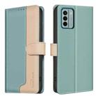 For Nokia G22 Color Matching RFID Anti-theft Leather Phone Case(Green) - 1