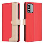 For Nokia G22 Color Matching RFID Anti-theft Leather Phone Case(Red) - 1