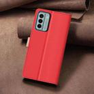 For Nokia G22 Color Matching RFID Anti-theft Leather Phone Case(Red) - 3