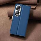 For Honor 90 Pro Color Matching RFID Anti-theft Leather Phone Case(Blue) - 3