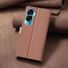 For Honor 90 Lite / X50i Color Matching RFID Anti-theft Leather Phone Case(Brown) - 3