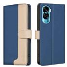 For Honor 90 Lite / X50i Color Matching RFID Anti-theft Leather Phone Case(Blue) - 1