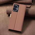 For Honor 100 Color Matching RFID Anti-theft Leather Phone Case(Brown) - 3