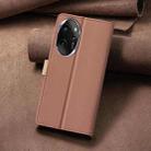 For Honor 100 Pro Color Matching RFID Anti-theft Leather Phone Case(Brown) - 3