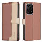 For Honor 200 Lite Global Color Matching RFID Anti-theft Leather Phone Case(Brown) - 1