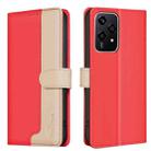 For Honor 200 Lite Global Color Matching RFID Anti-theft Leather Phone Case(Red) - 1
