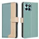 For Honor X6a Color Matching RFID Anti-theft Leather Phone Case(Green) - 1