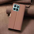 For Honor X6a Color Matching RFID Anti-theft Leather Phone Case(Brown) - 3