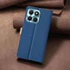 For Honor X6a Color Matching RFID Anti-theft Leather Phone Case(Blue) - 3