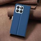 For Honor X8b Color Matching RFID Anti-theft Leather Phone Case(Blue) - 3