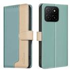 For Honor X5b Color Matching RFID Anti-theft Leather Phone Case(Green) - 1