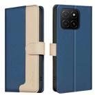 For Honor X5b Color Matching RFID Anti-theft Leather Phone Case(Blue) - 1