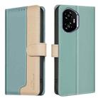 For Honor 300 Color Matching RFID Anti-theft Leather Phone Case(Green) - 1