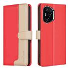 For Honor 300 Pro / 300 Ultra Color Matching RFID Anti-theft Leather Phone Case(Red) - 1