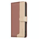 For Honor X8c 4G Color Matching RFID Anti-theft Leather Phone Case(Brown) - 2