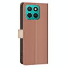 For Honor X8c 4G Color Matching RFID Anti-theft Leather Phone Case(Brown) - 3