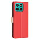 For Honor X8c 4G Color Matching RFID Anti-theft Leather Phone Case(Red) - 3