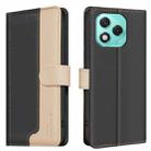 For Honor 400 Lite Color Matching RFID Anti-theft Leather Phone Case(Black) - 1