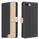 For iPhone SE 2022 / SE 2020 / 8 / 7 Color Matching RFID Anti-theft Leather Phone Case(Black) - 1