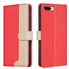 For iPhone SE 2022 / SE 2020 / 8 / 7 Color Matching RFID Anti-theft Leather Phone Case(Red) - 1
