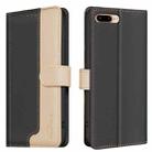 For iPhone 8 Plus / 7 Plus Color Matching RFID Anti-theft Leather Phone Case(Black) - 1