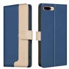 For iPhone 8 Plus / 7 Plus Color Matching RFID Anti-theft Leather Phone Case(Blue) - 1