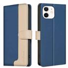 For iPhone 11 Color Matching RFID Anti-theft Leather Phone Case(Blue) - 1