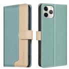 For iPhone 11 Pro Max Color Matching RFID Anti-theft Leather Phone Case(Green) - 1