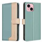 For iPhone 14 / 13 Color Matching RFID Anti-theft Leather Phone Case(Green) - 1