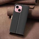 For iPhone 14 / 13 Color Matching RFID Anti-theft Leather Phone Case(Black) - 3