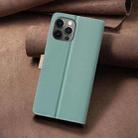 For iPhone 14 Pro Color Matching RFID Anti-theft Leather Phone Case(Green) - 3