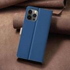 For iPhone 14 Pro Color Matching RFID Anti-theft Leather Phone Case(Blue) - 3