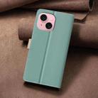 For iPhone 15 Plus / 14 Plus Color Matching RFID Anti-theft Leather Phone Case(Green) - 3