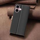 For iPhone 16 Color Matching RFID Anti-theft Leather Phone Case(Black) - 3