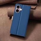 For iPhone 16 Color Matching RFID Anti-theft Leather Phone Case(Blue) - 3