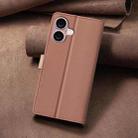 For iPhone 16 Plus Color Matching RFID Anti-theft Leather Phone Case(Brown) - 3