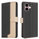 For iPhone 16 Plus Color Matching RFID Anti-theft Leather Phone Case(Black) - 1