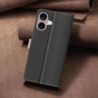 For iPhone 16 Plus Color Matching RFID Anti-theft Leather Phone Case(Black) - 3