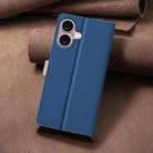 For iPhone 16 Plus Color Matching RFID Anti-theft Leather Phone Case(Blue) - 3