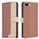 For iPhone SE 2024 Color Matching RFID Anti-theft Leather Phone Case(Brown) - 1