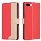 For iPhone SE 2024 Color Matching RFID Anti-theft Leather Phone Case(Red) - 1
