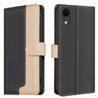 For iPhone XR Color Matching RFID Anti-theft Leather Phone Case(Black) - 1