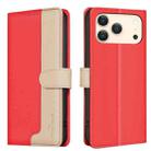 For iPhone 17 Pro Max Color Matching RFID Anti-theft Leather Phone Case(Red) - 1