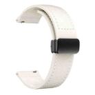 22mm Magnetic Black Buckle Silicone Leather Watch Band(Starlight) - 2